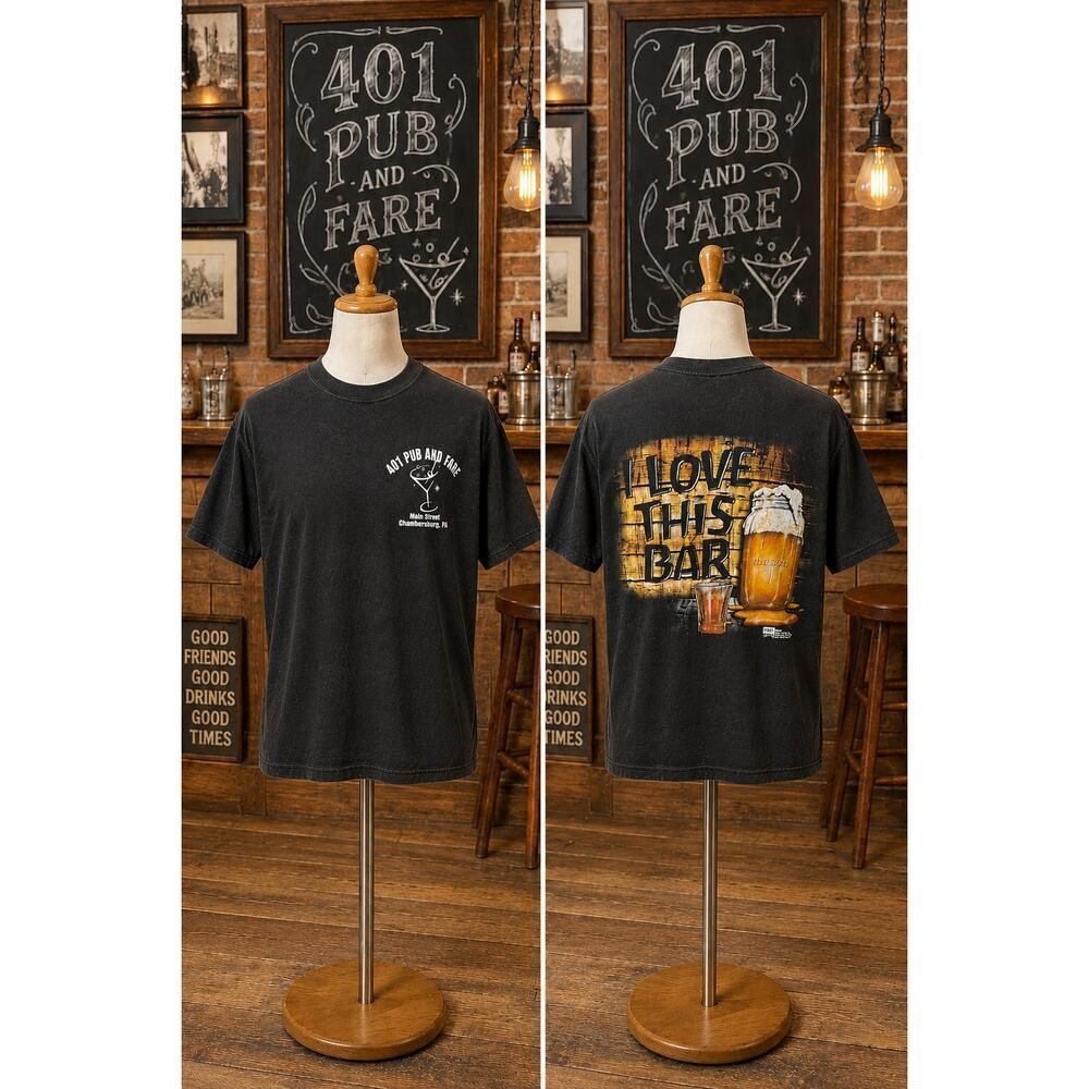 Vintageβ2005 Bar Rags Pub Tee Medium I Love This Bar Graphic S